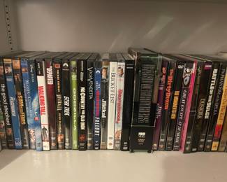 Videos and DVD’s boxed sets:
Lord of the Rings; Star Wars; Harry Potter; pirates of the Caribbean; House; Walking Dead; The Pacific, Band of Brothers and many more!