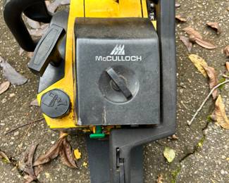 McCulloch 20” bar chain saw. Runs good 
$ 150.00