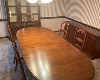Drexel Dinning room set: Table 6 chairs, China cabinet & Buffet.  $ 1,200.00 set