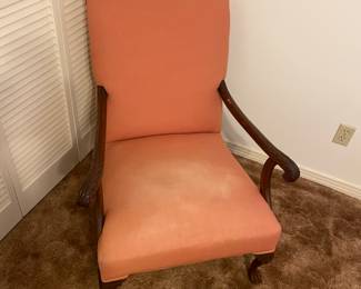 Coral Occasional Chair, claw feet and detailed arm rests. 28”w 30”d 33.5”t
$ 50.00