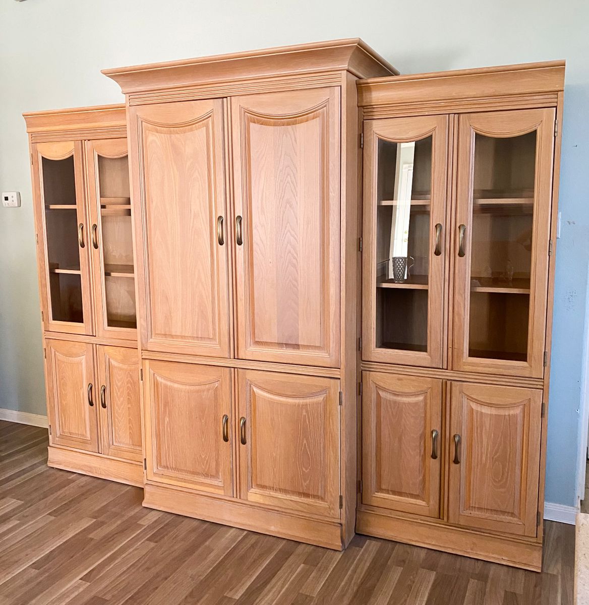 5 Section Home Entertainment Center Display Cabinets