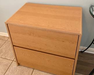 Wood 2 drawer file cabinet