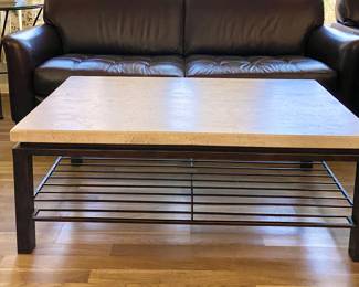 Stone & Metal Coffee Table