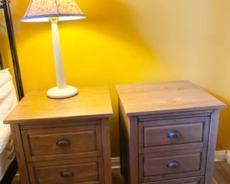 Pair of wooden night stands.