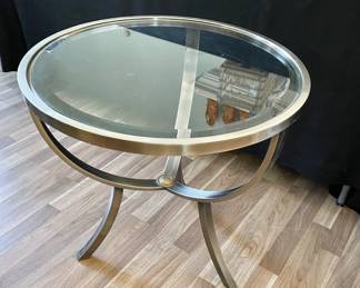 Chrome and Glass Table