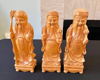 Chinese Boxwood  Figures Finely Carved