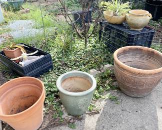 Variety of planter pots.