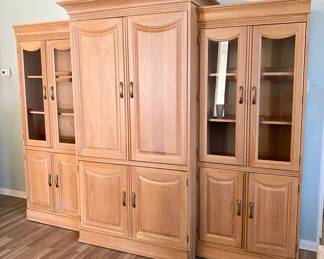 5 Section Home Entertainment Center Display Cabinets