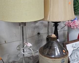 LAMPS crock jug