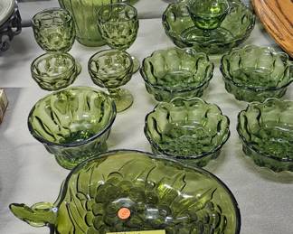 green glassware