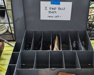 TWO METAL BOLT BINS