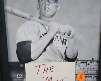THE MICK FRAMED BASEBALL PICTURE