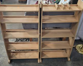 TWO WOOD SHELVES
