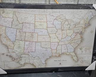 FRAMED USA MAP