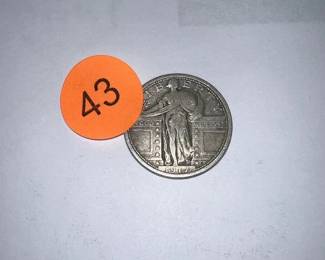 SILVER 1917 STANDING LIBERTY QUARTER