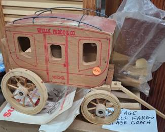 WELLS FARGO WOODEN WAGON