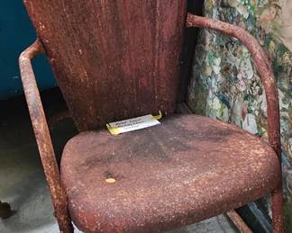 vintage metal chair
