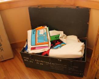 Military Foot Locker (filled with fun fabric!)