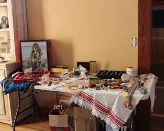 Jewelry table most costume, Salt Lake City Olympics pins