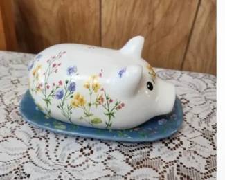 Piggy Butter Dish