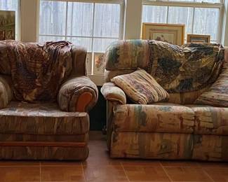 Matching Sofabed and Loveseat with Recliner