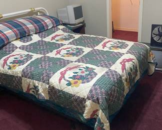 White Enamel and Brass Guest Bed