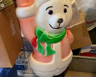 Santa bear blow mold