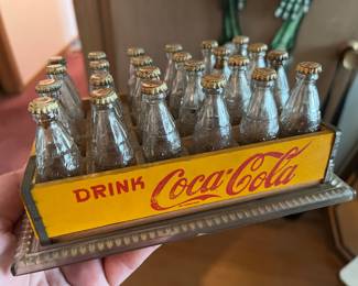 Mini Coke bottles in crate