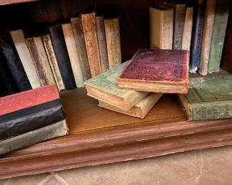 Old books, new books, red books, blue books.