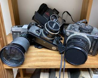 Kowa Six and other photographic equipment.