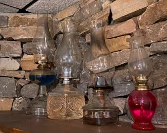 Classy kerosene lamps.