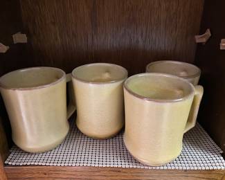 Here is a set of four Frankoma mugs.