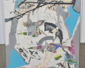 Another Stunning Marc Garrison Mixed Media Collage, "New Growth" With COA & Artist Signed and Dated 09/30/19 36" x 24", ($225)