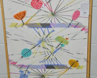 Marc Garrison, Birmingham Artist, “After Covid 19”, Mixed Media Collage, Titled and Signed in Verso. 16” x 23.5”, ($225).