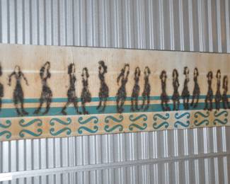 Scott Griffin, (b. 1970, American) “Runway” Arc Welding on Corrugated Metal, Signed in Verso, 72” x 20” ($695)