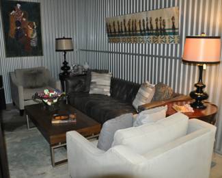 Fabulous Living Room Showroom Filled with Transitional Furnishings, Vintage Electronics and Gaming Systems!