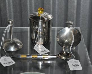 A Unique Assortment of Sterling & Silver Plate Art Deco Decor, Prices Range from ($100-$150).