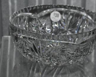 This is a Delicate and Vintage Cut Glass 8" Bowl, (38).