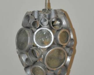 Details of the Veraluz Fascination 1-Light Pendant, Made in the Philippines, Sold as a Set of 3. $180