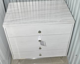 Top View of the Gorgeous Stone Top on the NEW Universal Paradox 4 Drawer Nightstand!