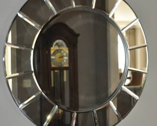 Coaster Fine Furniture 30" Round Sun Shaped Silver Mirror, $95