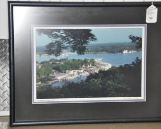 Signed by Saugatuck Artist R.C Fulwiler, This is a Color Photo Framed and Double Matted, Titled, "282 Steps Up: Saugatuck, MI" 25" x 19", ($195).