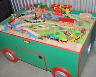 Perfect Gifts for the Holidays! Authentic Brio Deluxe Train Table ($185) Shown with a Terrific Authentic Brio Train Set($295)