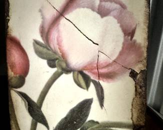 Sid Dickens T-148 "Mystic Bloom" Memory Block Tile Retired 2005. Luminous Flower With Mystical Power to Heal, Crackle Effect Used to Create an Aged Look & Feel ($85)