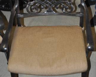 Two of these Iron Outdoor Arm Chairs Included in the Outdoor Dining Set