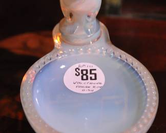 This Adorable Vintage French Opaline Glass Pug Figurine Dish is Not to be Missed, We Love It! ($85)