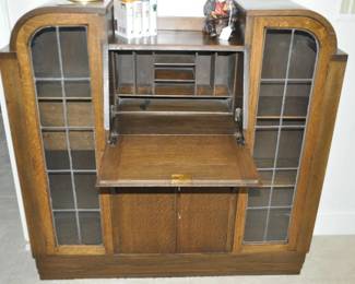 Another View of the Antique English Desk with Desk Open. $495.