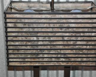 Up Close View of the Contemporary Uttermost Becton Tan Mica Shade.