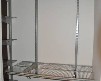 Also Available are the Components for Hanging Clothes Sections in Your Closet Using the Organized Living FreedomRail Ventilated Shelf System. Ventilated Shelves are Nickel Color, Made From Epoxy Coated Steel and are Made in the USA. 5 of the 48"Rods, 4 of the 36" Rods, 3 of the 30" Rods and 2 of the 24" Rods.