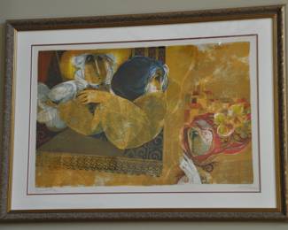 Alvar Sunol Muroz-Ramos (b. 1935) Spain Hand Signed Lithograph, 32"w x 44"h ($325)